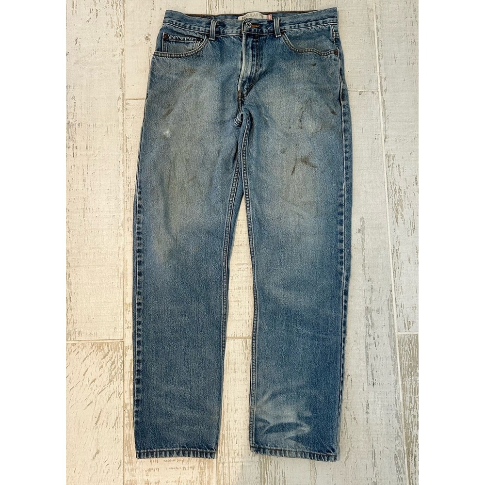 Levi's 505 Jeans Men's 33x31 (actual) Distressed Faded Denim Relaxed Fit